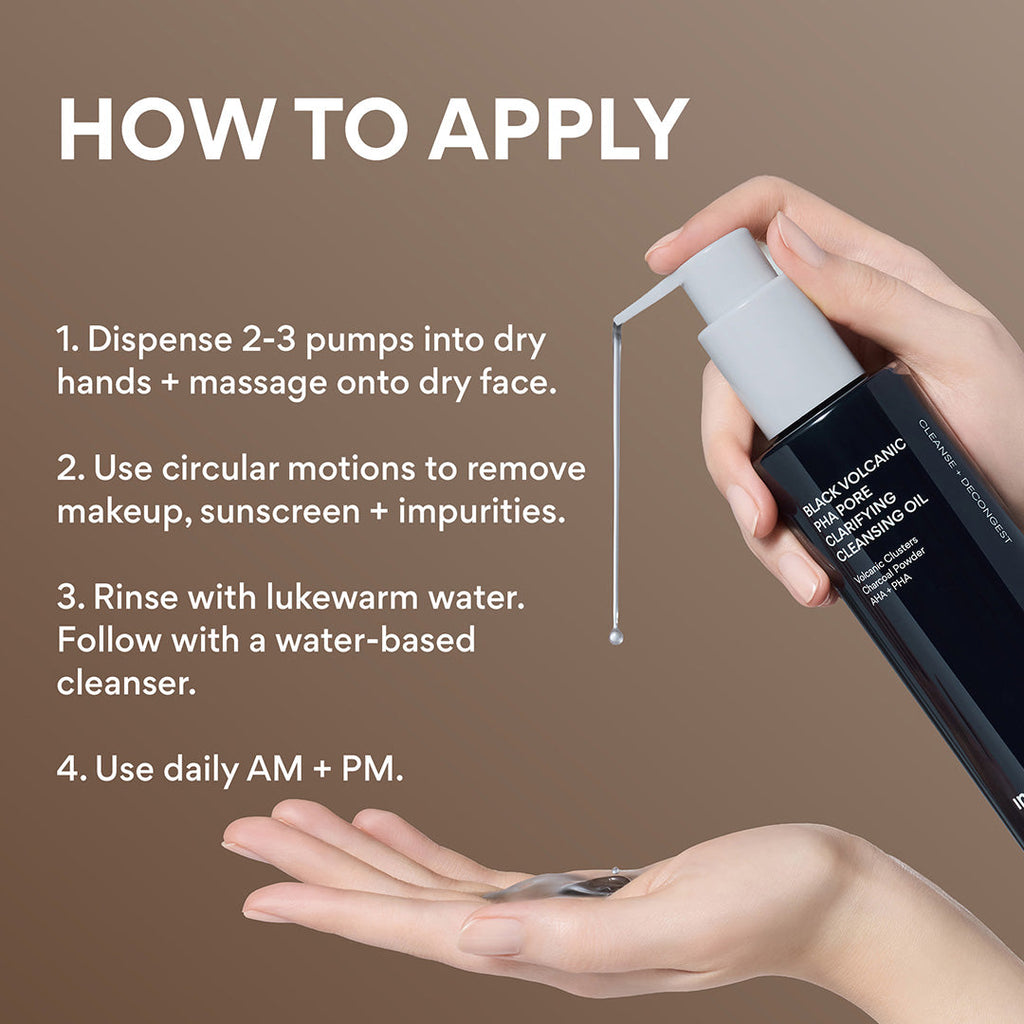 Black Volcanic PHA Pore Clarifying Cleansing Oil