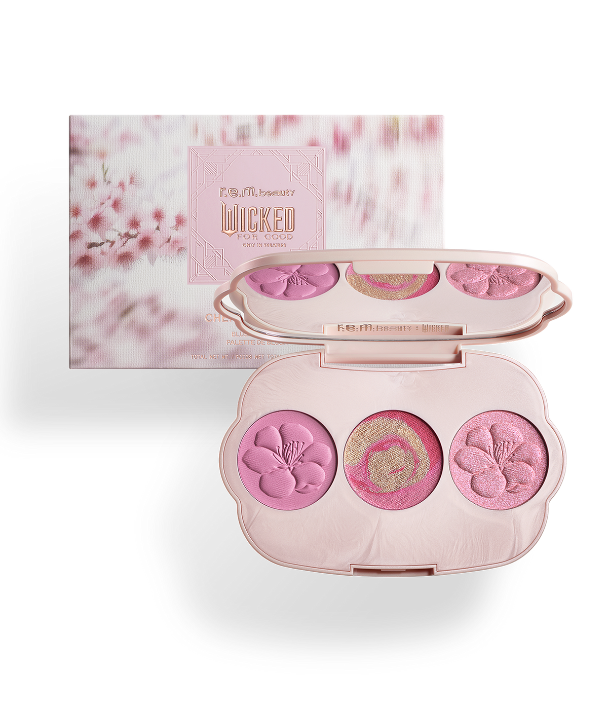r.e.m. beauty x Wicked: For Good Cherry Blossom Blush Palette