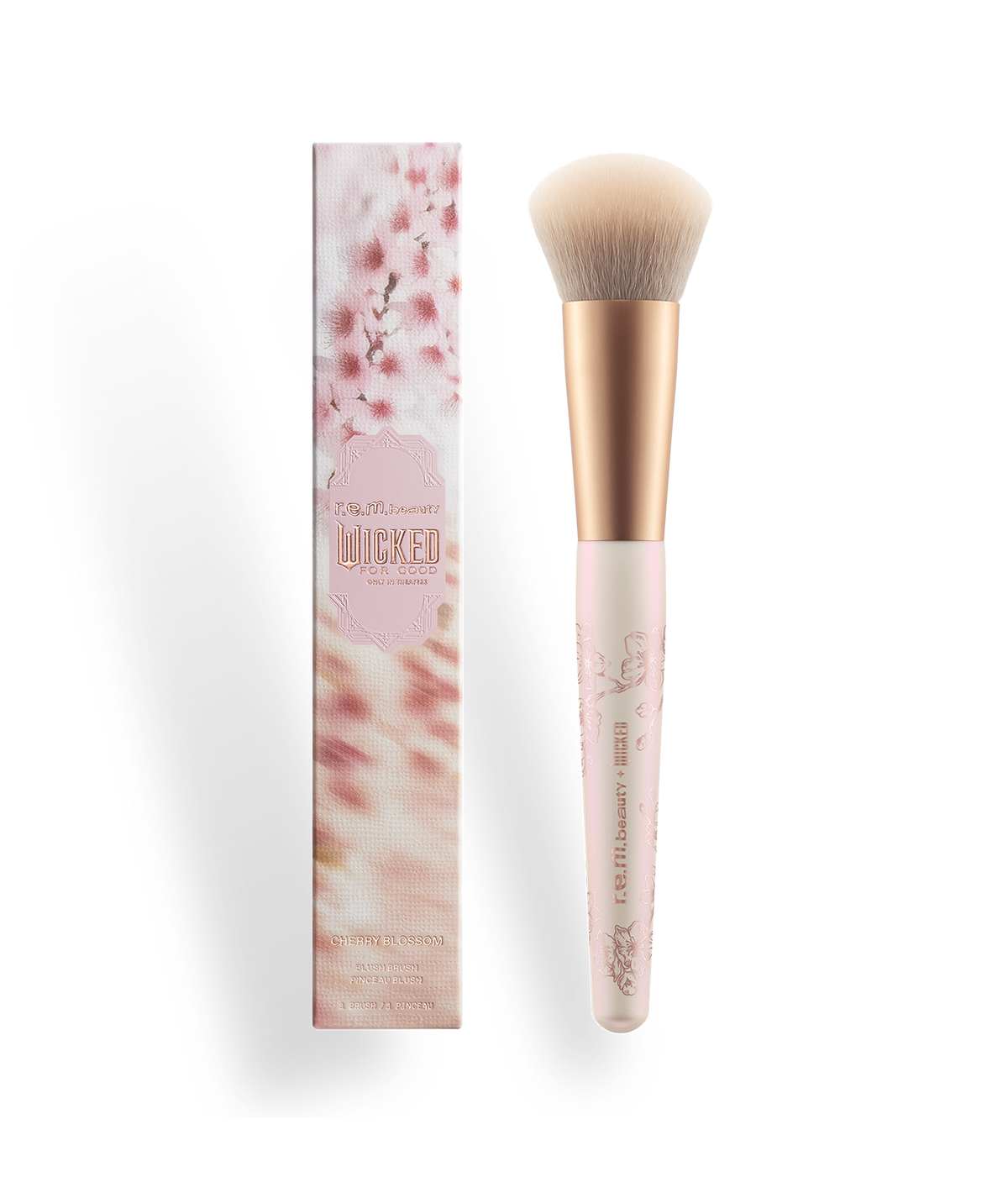 r.e.m. beauty x Wicked: For Good Cherry Blossom Blush Brush